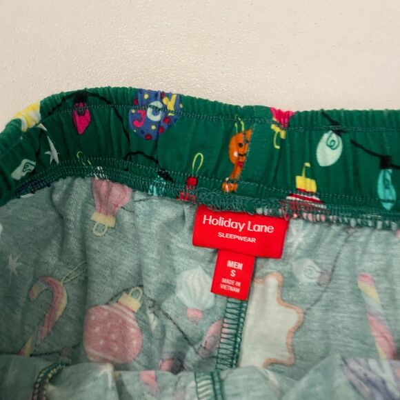 Holiday Lane Pajama Pants Men's Small Green Christmas Gingerbread Holiday NWT - Picture 7 of 9